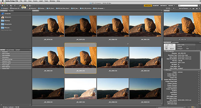 Opem Multiple Images Within Adobe Bridge