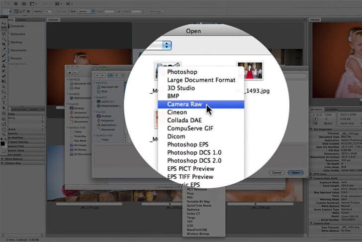 How To Open Jpeg & Tiff In Camera Raw